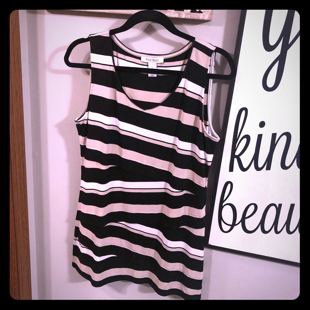 White House Black Market sleeveless striped top